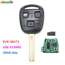 3 Buttons Car Remote Key Fob ASK 433MHz 4D68 Chip for Lexus FCC ID: 50171 TOY48 Uncut Blade 2024 - buy cheap