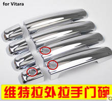 Car Accessories ABS Chrome Car Door Handles Bowl Cover Trim Door Handle Trim for Suzuki Vitara 2015-2019 2024 - buy cheap