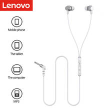 Lenovo Wired Earphones Bass Stereo 3.5mm Audio Control In-ear Earbuds Sport headphone with Mic for iPhone xiaomi Samsung Headset 2024 - buy cheap