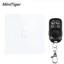 Minitiger-interruptor de parede padrão ue/gb, 1 gang, 1 way, casa inteligente, interruptor touch, controle remoto sem fio 2024 - compre barato