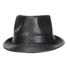 PU фетровая шляпка шерстяная, шапки для мужчин и женщин в стиле ретро Стиль Панама шляпа головной убор для защиты от Солнца мужские летние шляпы 2024 - купить недорого