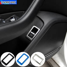 Car Door Trunk Switch Button Decoration Frame Cover Black Blue Sticker Trim For Audi A4 B9 2017 Interior Auto Accessories 2024 - buy cheap