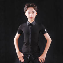 Children Latin Dance Costumes  Black Short Sleeve Shirts Latin Dance Competition Clothes Rumba Samba Tango Latin Wear DQS5236 2024 - buy cheap