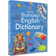 Usborne-herramienta de aprendizaje de palabras para niños, libro con más de 1000 ilustraciones, de cubierta suave, con diccionario Inglés 2024 - compra barato