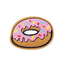 Donuts tamaño: 4,8x6,7 cm, parches de tela para planchar, insignia bordada, parches abstractos para niños, pegatinas para ropa 0125 2024 - compra barato