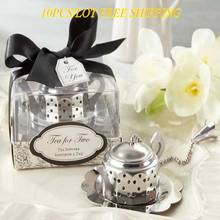 (10 Pcs/lot) Tea themed Wedding reception favors of Teapot Tea Infuser Bridal shower favors for wedding souvenirs and Party gift 2024 - buy cheap