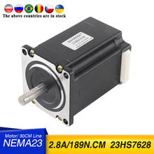 10pcs Nema23 Stepper Motor 57x 76mm Motor 189N.cm (269oz.in) 2.8A 76mm Nema23 23HS7628 step Motor 4-lead for CNC Milling Machine 2024 - buy cheap