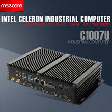 Msecore-mini computador de mesa sem cooler, c1007u, i5 3317u, sem cooler, pc industrial, nettop, htpc, hdmi, vga, 2 * lan, 4 * com, wi-fi 2024 - compre barato