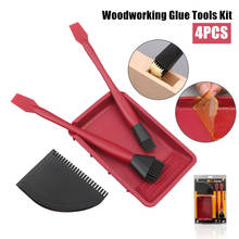4PCS Silicone Woodworking Glue Tools Kit Narrow Brush Wide Brush Thin Blade Shovel Flat Scraper Glue Tray Wood Gluing Tools 2024 - buy cheap