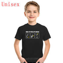 Newest fashion How to Pick Up Chicks printing Children T-Shirt boy clothes size 14 or 16 High Quality shirts for teenage girls 2024 - buy cheap