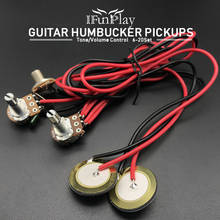 6/20Set 2 Buzzer Guitar Humbucker Pickup New Dual Piezo Pickup 6.35mm Jack with Volume Tone Control for Guitar Ukulele Mandolin 2024 - buy cheap