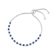 Turquoise Sparkling Slider Tennis Bracelet 2020 summer 925 Sterling Silver Jewelry  For Women Bracelet DIY Jewelry 2024 - buy cheap