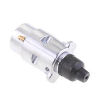 7 Pin EU Plug Socket Connector Adapter Towing Electrics 7 Pin To 7 Pin Aluminum Plug Male To Male For Car Trailer Caravan RV 2024 - buy cheap