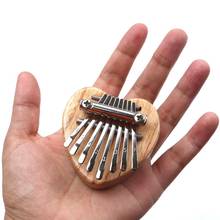 8 chave mini kalimba requintado polegar piano brinquedo de madeira presente natal alta qualidade instrumento musical 2024 - compre barato