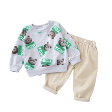 New Spring Children Girls Cartoon Clothes Baby Boys Casual T Shirt Pants 2Pcs/sets Autumn Kids Toddler Clothing Infant Tracksuit 2024 - buy cheap