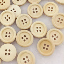 100pcs 15 mm 4 holes kid's/ Baby Round Wood Button Craft Sewing WB105 2024 - buy cheap