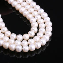 Perlas de agua dulce en forma de patata, perlas blancas sueltas de 8-9 Mm para pulsera, pendiente, collar, accesorio de joyería artesanal de costura 2024 - compra barato