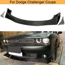 Car Front Bumper Lip Chin Splitters For Dodge Challenger 2015 - 2018 Car Front Bumper Lip Diffuser Splitters Carbon Fiber 2024 - buy cheap