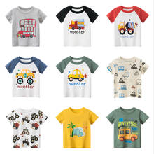 Camiseta de algodón de manga corta para niños, ropa para niños de 2 a 8 años, verano, nueva, 2021 2024 - compra barato