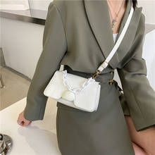 Модная дизайнерская женская сумка через плечо с акриловой цепочкой, женская сумка с каменным узором, однотонная женская сумка из искусственной кожи на одно плечо 2024 - купить недорого