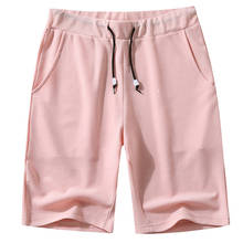 Pantalones cortos rosas de punto para hombre, pantalón corto informal de entrenamiento para correr, para la playa, para correr al aire libre 2024 - compra barato