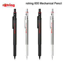 Rotring lápis mecânico preto/prata de metal, lápis automático 600 0.5mm/0.7mm, 1 peça 2024 - compre barato