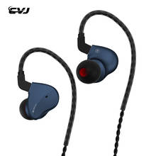 CVJ-auriculares internos híbridos de Metal Mirror 1DD + 2BA, cascos HIFI para DJ, Monito, para correr, deportivos, con Cable desmontable 2024 - compra barato