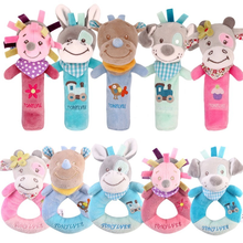 Baby Rattles Baby Toys for 0-12 Months Cute Animal Hand Ringing Baby Plush Interactive Toy Pacifying Hand Holding Stick 2024 - buy cheap