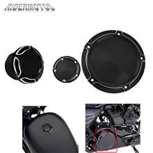 Tapa decorativa de aluminio para tanque de gasolina y combustible de motocicleta CNC, tapa de aceite con ventilación, conjunto de cubierta de temporizador para Harley Touring, Dyna FLD Softail 2024 - compra barato