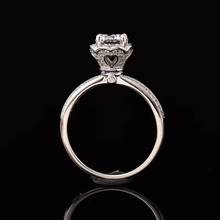 1ct(6.5mm) Moissanite Rings White D Diamond Engagement Rings for Women S925 Silver Fine Jewelry with Certificate 2024 - buy cheap