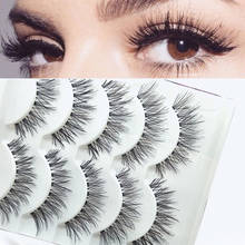 5 Pairs False Eyelashes Handmade Natural Long Thick Cross Fake Eyelash Extension Cosmetics Tools Eye Lashes Makeup 2024 - buy cheap