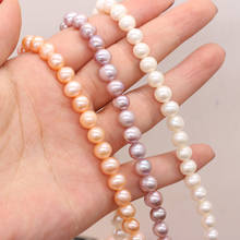 Cuentas de perlas naturales de agua dulce con forma de patata, abalorios sueltos para la fabricación de joyas DIY, collar, pendiente, pulsera, accesorios de 7-8mm 2024 - compra barato