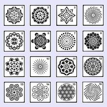 Plantillas redondas de Mandala para decoración, plantillas de capas para pintura de pared, álbum de recortes, para colorear, grabado en relieve, tarjetas de papel 2024 - compra barato