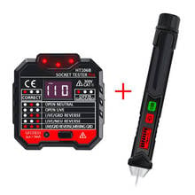 HT106B Socket Outlet Tester Circuit Polarity Voltage Detector+ET8900 Voltage Tester Pen 2024 - buy cheap