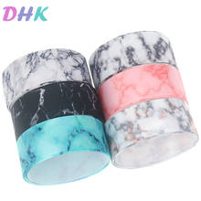 DHK 5yards marble Printed Grosgrain Ribbon Accessory Hairbow Headwear Decoration DIY Wholesale OEM E1751 2024 - buy cheap