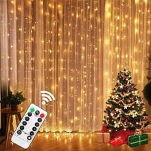 3M LED USB Power Remote Control Curtain Christmas Garland Fairy Lights Copper Wire String Light Party Garden Home Wedding Decor 2024 - buy cheap