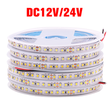 LED Strip Light DC 12V 24V SMD 2835 LED Stripe Flexible LED Lamp Tape 5M White Warm White RGB Waterproof Led Ribbon Diode 2024 - buy cheap