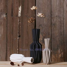 Vaso de cerâmica geométrico, vaso de cerâmica abstrato para flores, acessórios de decoração moderna para casa, vasos de cerâmica 2024 - compre barato