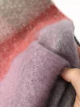 Женские шерстяные шарфы осень зима новый клетчатый шарф широкие решетки длинная шаль обертывание одеяло теплый палантин (этикетка отправлена в посылка) 2024 - купить недорого