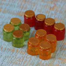 Casa de muñecas de 3 piezas, Mini botella de mermelada de simulación, olla de miel 1/12, accesorios de decoración para el hogar en miniatura, Juguetes 2024 - compra barato