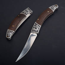 8.3'' Knives Folding Tactical knife quick folding knife 440C wood handle pocket folding knife camping hunting survival EDC tool 2024 - buy cheap