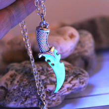 New Luminous Necklace dagger stiletto Necklace Punk dagger Necklace GLOW in the DARK Howard Gift 2024 - buy cheap