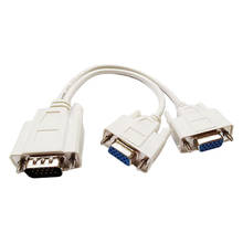 NCHTEK RGB VGA SVGA Male to 2 VGA HDB 15 Female Splitter Adapter Extension Cable, VGA Splitter Cable/Free Shipping/1PCS 2024 - buy cheap