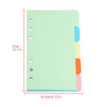 5 pces reenche 6 furos de papel colorido em branco para a5 a6 caderno de pasta de folha solta 2024 - compre barato