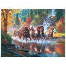 Horses Full 5d Diy Diamond Painting Born to Run Embroidery Rhinestone Mosaic Cross Stitch Animals Art Christmas Gifts Home Decor 2024 - buy cheap