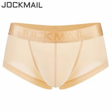 Jockmail New brand underwear men transparent boxer Ultra-thin ice silk calzoncillo hombre gay underwear penis pouch slip homme 2024 - buy cheap