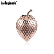 baiduqiandu New Arrival Rose Gold Color Plated Metal Pinecone Brooch Pins for Women or Men's Lapel Pins 2024 - buy cheap