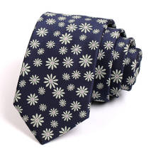 Gravata de pescoço masculina com estampa de flocos de nece, de alta qualidade, 7cm, gravata para homens, moda formal, gravata de pescoço, azul, de cavalheiro, com caixa de presente 2024 - compre barato