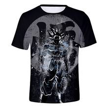 Camiseta masculina estampa 3d, estampa son goku black vegeta batalha harajuku, camiseta casual 2021 2024 - compre barato