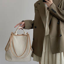 Bolsa de mão grande capacidade feminina, bolsa de ombro casual para viagem, simples, portátil, sacola de compras 2024 - compre barato